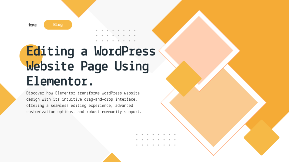 Editing a WordPress Website Page Using Elementor